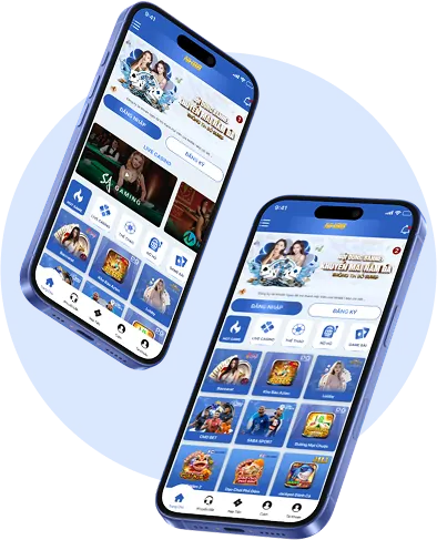 Giao diện điện thoại và máy tính hiển thị ứng dụng f18678 casino